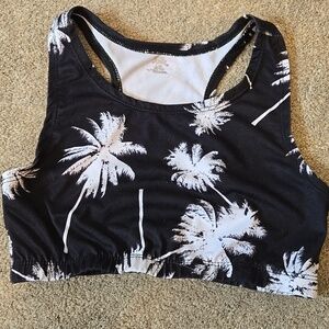 Justice Black with Palm Trees Spots Bra